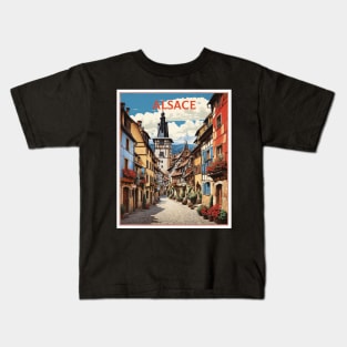 Alsace France Vintage Poster Tourism Kids T-Shirt